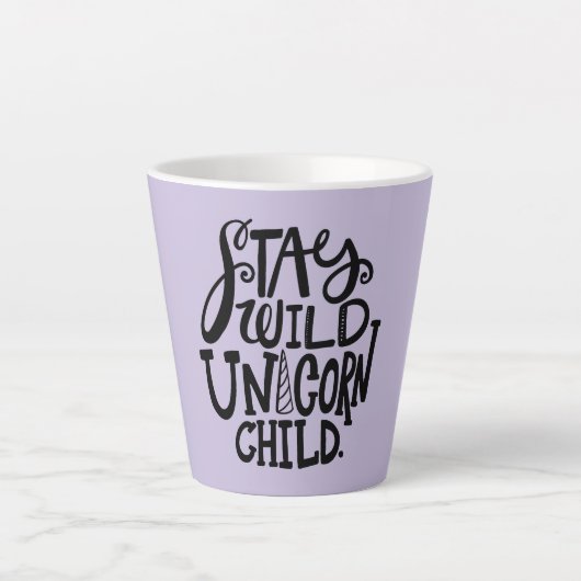 Lila Wildes Einhorn Milchtasse (Vorderseite)