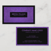 Lila Wildlederledermuster Visitenkarte (Vorne/Hinten)