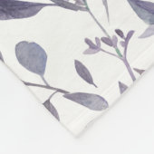 Lila Wildpark Grüne Blätter Grüne Fleecedecke (Ecke)