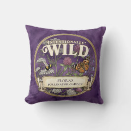 Lila-Wildpollinator-Garten-Wurfkissen Kissen