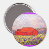 lila Wildrisse Magnet (Vorderseite/Rückseite)