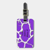 Lila Wildtierfutter Gepäckanhänger (Vorderseite vertikal)