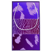 Lila Wildtiermuster Kleine Geschenktüte (Rückseite)