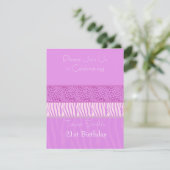 Lila Wildtierwerbung zum Geburtstag Einladung (Stehend Vorderseite)