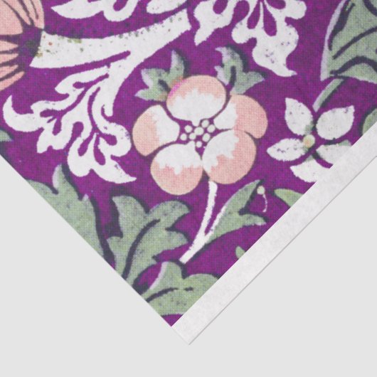 Lila William Morris Strawberry Thief Seidenpapier (Ausschnitt)