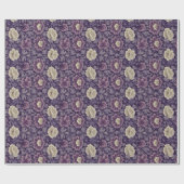 Lila William Morris Style Floral Geschenkpapier (Flach)