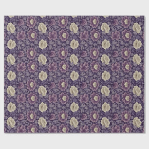 Lila William Morris Style Floral Geschenkpapier