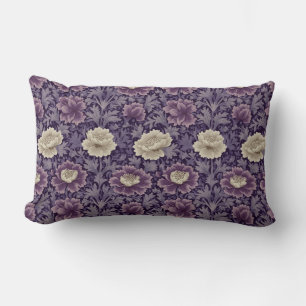 Lila William Morris Style Floral Lendenkissen