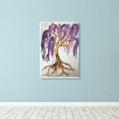 Lila Willow Tree Canvas Print Leinwanddruck (Insitu (Holzboden))