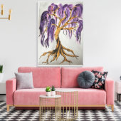 Lila Willow Tree Canvas Print Leinwanddruck (Insitu (Wohnzimmer))