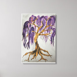 Lila Willow Tree Canvas Print Leinwanddruck