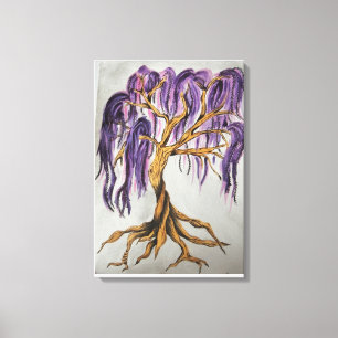 Lila Willow Tree Canvas Print Leinwanddruck