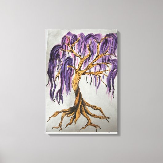 Lila Willow Tree Canvas Print Leinwanddruck (Vorderseite)