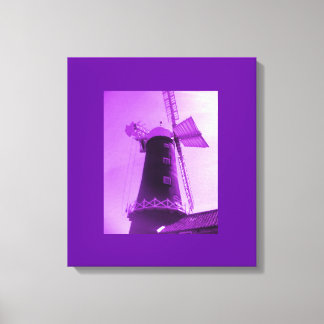 Lila Windmühle-Leinwand Leinwanddruck