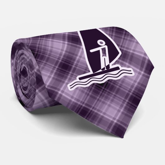 Lila Windsurfing Krawatte (Gerollt)
