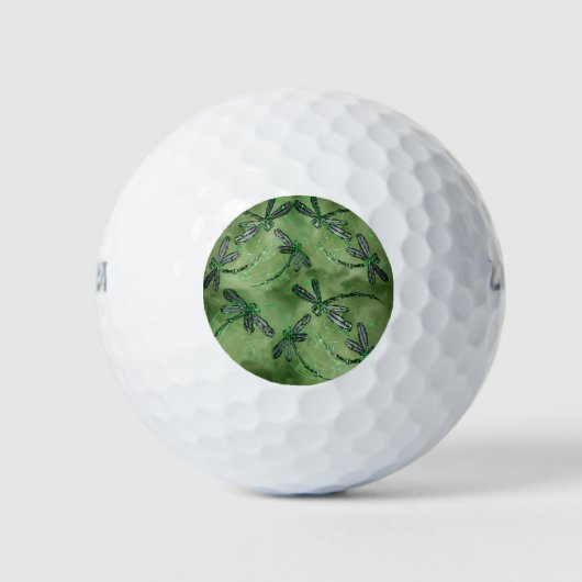 Lila Winged Dragonflies Golfball (Vorderseite)