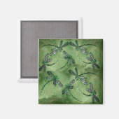 Lila Winged Dragonflies Magnet (Vorderseite/Rückseite)