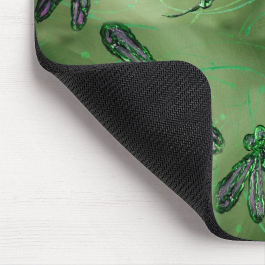 Lila Winged Dragonflies Mousepad (Ecke)