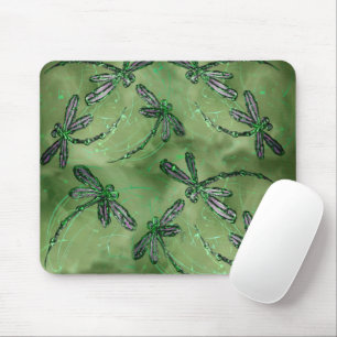 Lila Winged Dragonflies Mousepad