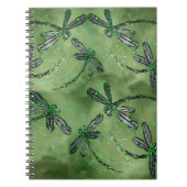 Lila Winged Dragonflies Notizblock (Vorderseite)