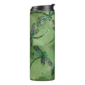 Lila Winged Dragonfly Flit Thermosbecher (Nach links gedreht)