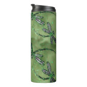 Lila Winged Dragonfly Flit Thermosbecher (Nach rechts gedreht)