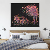 Lila Winter-Blätter Bäume Leinwanddruck (Insitu (Schlafzimmer))