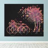 Lila Winter-Blätter Bäume Leinwanddruck (Insitu (Holzboden))