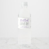 Lila Winter Girl Babydusche Wasserflasche-Etikett Wasserflaschenetikett (Vorderseite)