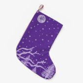 Lila Winter Kleiner Weihnachtsstrumpf (Vorderansicht (hängend))