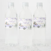 Lila Winter Woodland Kinderdusche Wasserflaschenetikett (Flaschen)