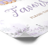 Lila Winterbärendusche Poster (Ecke)