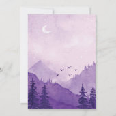 lila Wintereinladungen Einladung (Rückseite)