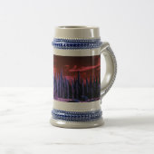 lila Winterhimmel Bierglas (VorderseiteRechts)
