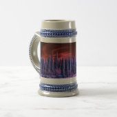 lila Winterhimmel Bierglas (Vorderseite Links)