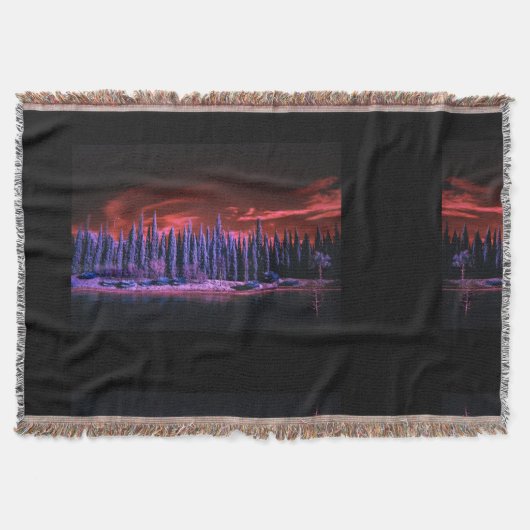 lila Winterhimmel Decke (Vorderseite)