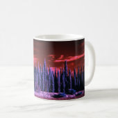 lila Winterhimmel Kaffeetasse (VorderseiteRechts)