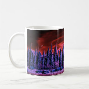 lila Winterhimmel Kaffeetasse
