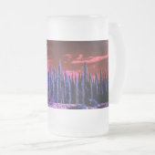 lila Winterhimmel Mattglas Bierglas (VorderseiteRechts)
