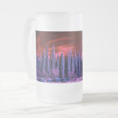 lila Winterhimmel Mattglas Bierglas (Vorderseite Links)