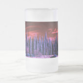 lila Winterhimmel Mattglas Bierglas (Mittel)