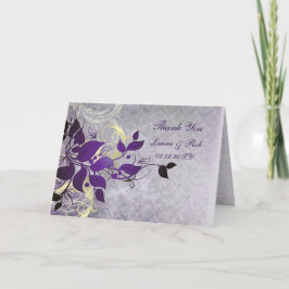 lila Winterhochzeit Vielen Dank Dankeskarte