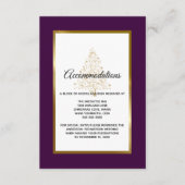 Lila Winterhochzeiten Begleitkarte (Vorderseite)