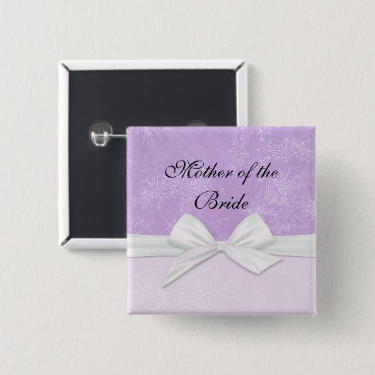 Lila Winterschaltfläche von Luxus Frosty Ribbon Button (Vorne & Hinten)