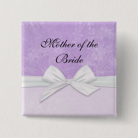 Lila Winterschaltfläche von Luxus Frosty Ribbon Button (Vorderseite)