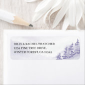 Lila Winterschneewald mit Aquarellfarbe (Insitu)