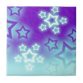 Lila Winterstars Fliese (Vorderseite)