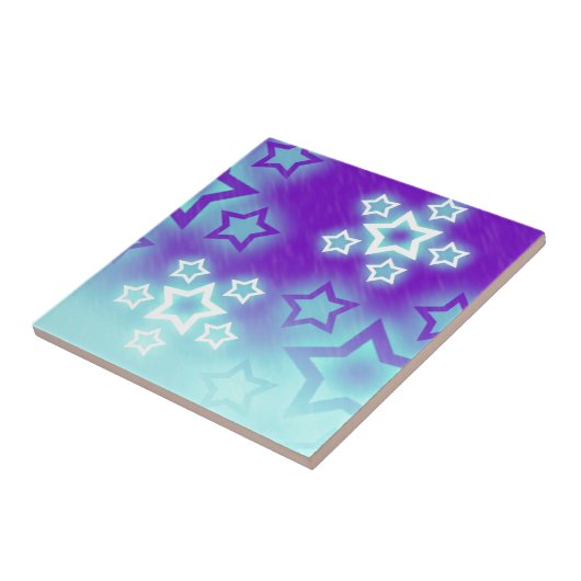 Lila Winterstars Fliese (Seite)