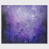 Lila Winterwald Geschenkpapier (Flach)