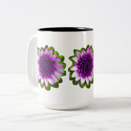 Lila winzige schöne Blume Zweifarbige Tasse